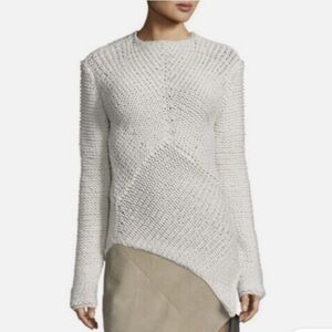 Narciso Rodriguez 100% Cashmere Asymmetric Pullover Sweater